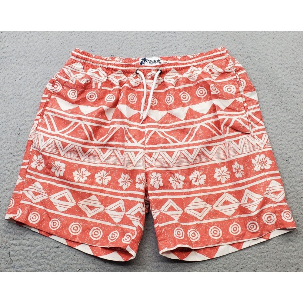 Trunks Surf & Swim Co Board Shorts Mens M Multi Aztec Lined Surfing Drawstring